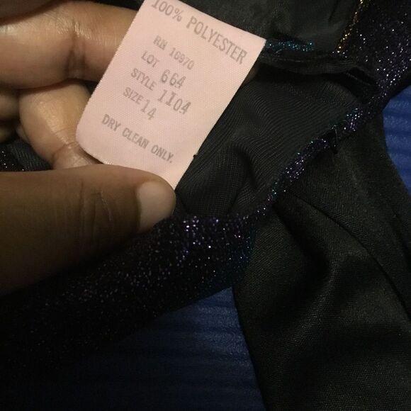 Retro 90s Vintage Metallic Gold Black Purple Blue Belted Zip up Jumpsuit 14 - Picture 11 of 15